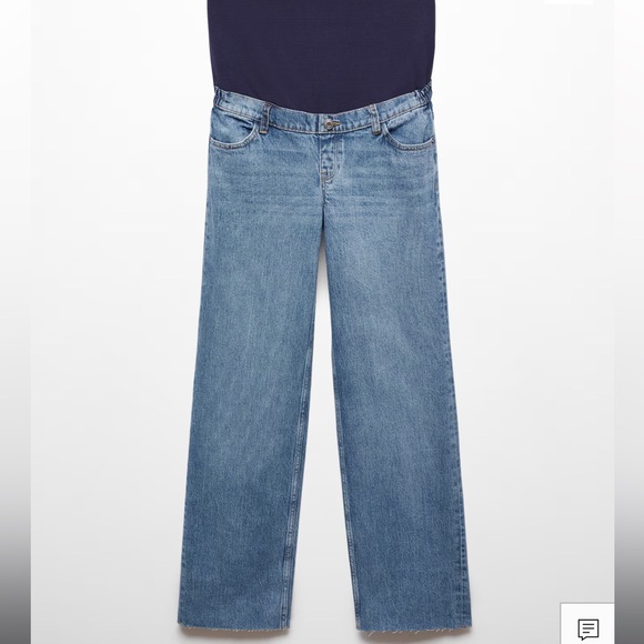 Mango Wide Leg Maternity over the belly jeans - Picture 6 of 6